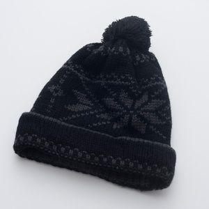 Mossimo Knit Beanie, Black and Grey
